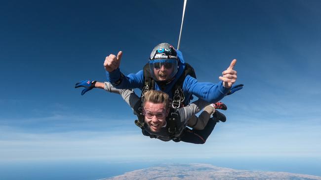 Skydiving is high on the bucket list of many older Aussies. Picture: SA Skydiving