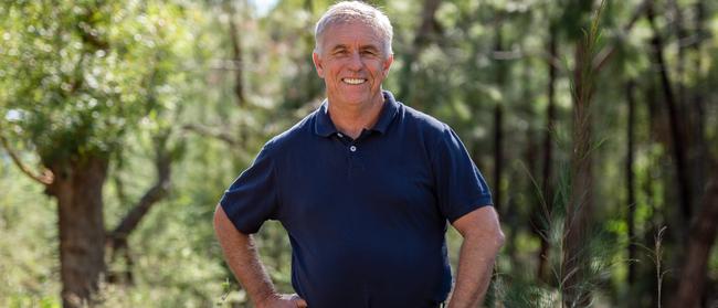 Friends of Glenhaven member Rick Allison at the location where the Glenhaven mosque could be built. Picture: AAP Image/ Monique Harmer