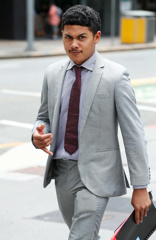 Malotau Kenichi, 19, leaves Brisbane District Court after being sentenced for assault. Photographer: Liam Kidston.