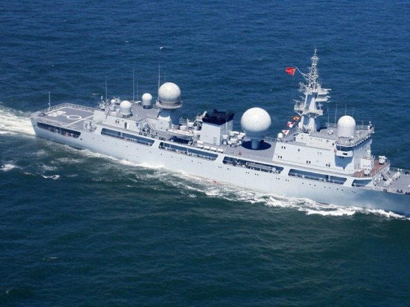 A Chinese Type 815G Dongdiao-class electronic surveillance ship is expected to be heading to waters off the Queensland coast during Talisman Sabre war games