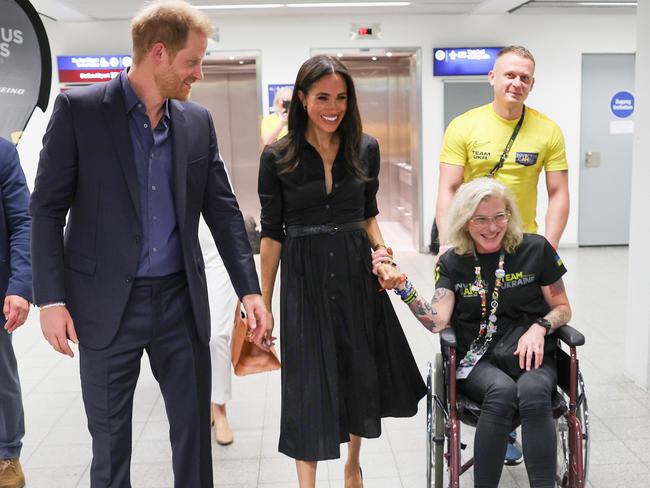 Prince Harry and Meghan Markle during day three of the Invictus Games in Dusseldorf, Germany. Picture: Chris Jackson/Getty Images for the Invictus Games Foundation