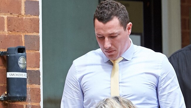 Aaron Leeson-Woolley attends Griffith Court, where her murderer Vincent Stanford is standing trial. Picture: Michael Frogley