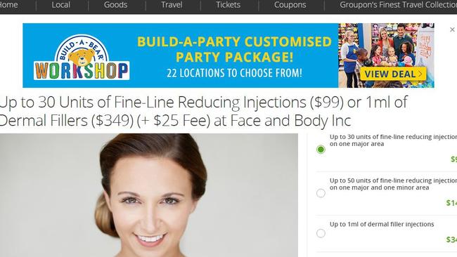 Botox and injection cosmetic procedures have become so normalised even Groupon is selling them.