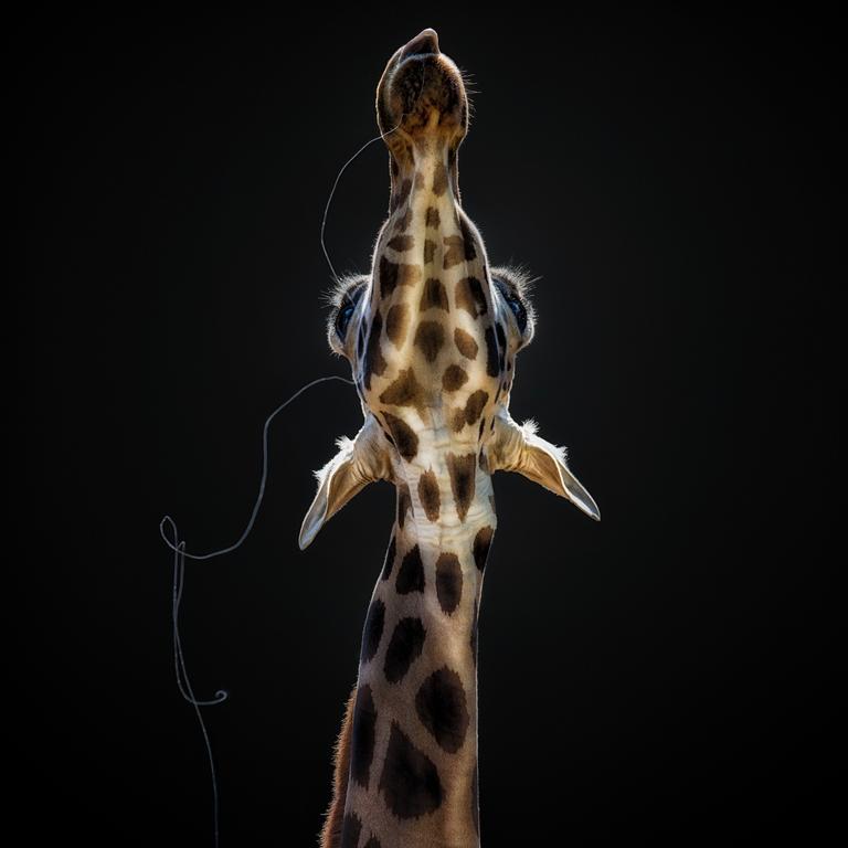 Image Name: Salivating Giraffe Photographer Name: Pedro Jarque Krebs Year: 2018 Image Description: Portrait of a salivating Giraffe. This image shows a drool escaping from the corner of an adult Giraffe. Giraffe population has drop more than 40% in the last 15 years and has became an endangered species Among his many unique and well known characteristics, it is noted that the Giraffe is the only animal born with horns. Copyright: Pedro Jarque Krebs, Peru, Shortlist, Open Wildlife and Winner, Peru National Award. Picture: Sony World Photography Awards/ Pedro Jarque Krebs