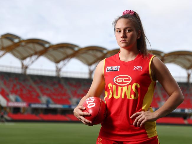 Ellie Hampson has signed for the Gold Coast Suns AFLW team that will enter the AFLW in 2020. Picture: Chris Hyde/Getty Images.