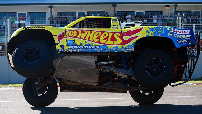 Matt Mingay keeps his truck going on two wheels.