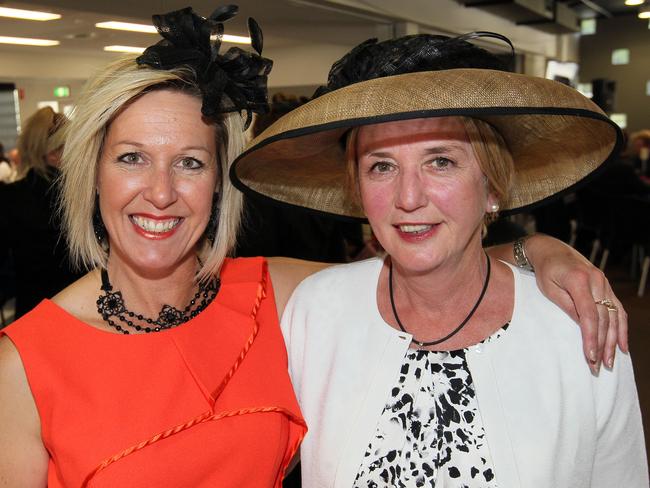 Deanna Westfield, of Launceston, and Rae Green, of Longford, at a Melbourne Cup function in Launceston for the Friends of Clifford Craig Medical Trust. Picture: CHRIS KIDD