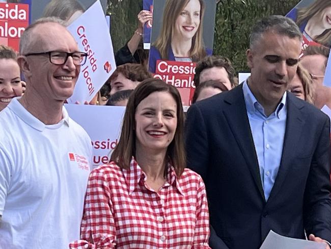 Premier Peter Malinauskas and Labor Candidate for Dunstan Cressida O'Hanlon will join supporters for a campaign blitz highlighting the clear choice for voters at the start of the final week before the by-election. Picture: Anna Vlach