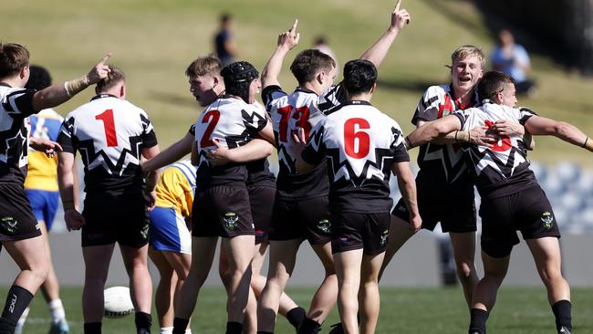 Erindale celebrating their quarterfinal success over Patties Blacktown in 2022.