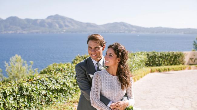 \Rafael Nadal married his long-term girlfriend in October. Picture: Fundacion Rafa Nadal