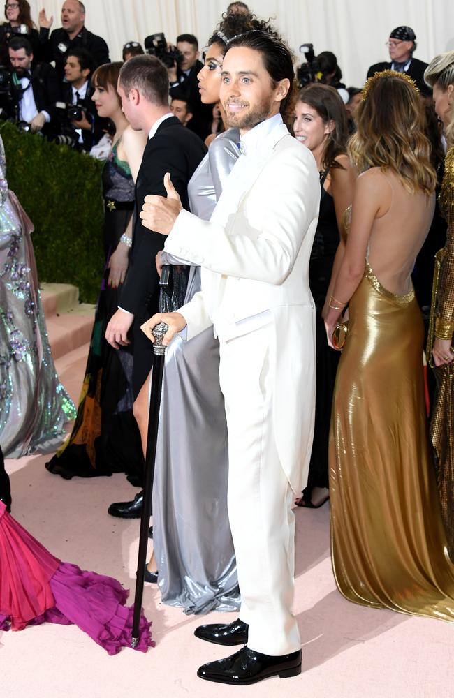 Jared Leto attends the “Manus x Machina: Fashion In An Age Of Technology” Costume Institute Gala at Metropolitan Museum of Art on May 2, 2016 in New York City. Picture: Getty