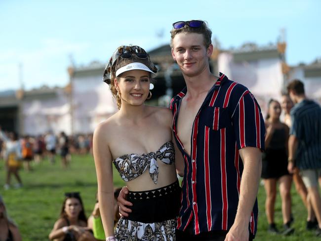 The Grass Is Greener music festival at the Cairns Showgrounds. Emily Bensilum and Ryan Anderson. PICTURE: STEWART MCLEAN