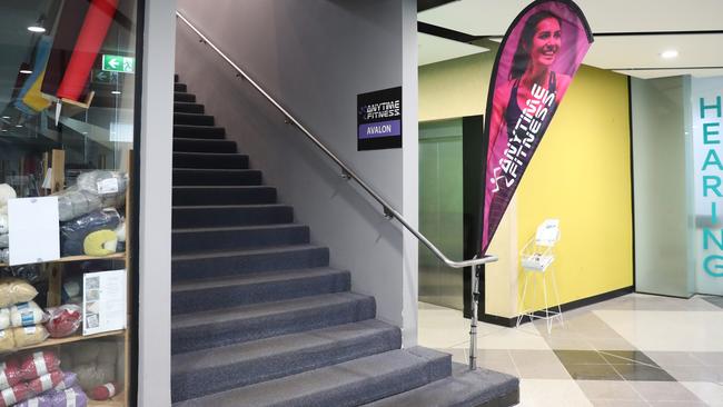 Anytime Fitness in Avalon today which has closed and been deemed a hotspot due to the recent COVID outbreak on the Northern Beaches. Picture: Tim Hunter.