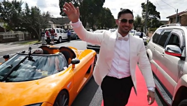 Salim Mehajer’s wedding day wasn’t short of fast cars or red carpets.