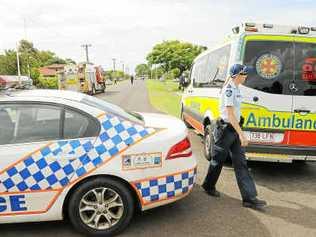 Police and other emergency services personnel flocked to Warell Street after receiving a call that a man had dowsed himself and his house in petrol. . Picture: DARRYN SMITH