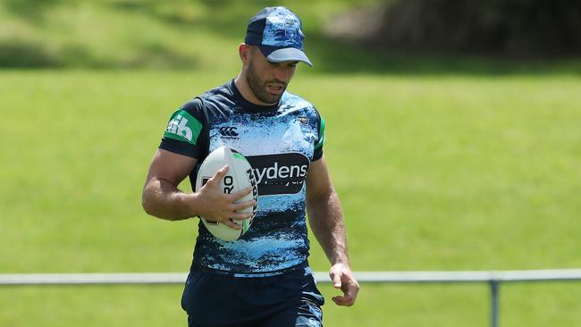 James Tedesco has declared himself a certain starter for Origin I. Picture: David Swift