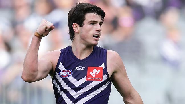 Young Docker Andrew Brayshaw is a tackling machine.