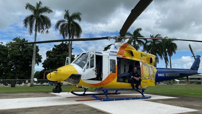 The RACQ CQ Rescue helicopter had a busy weekend, starting when a man was stung in the face by an Irukandji jellyfish on Friday.