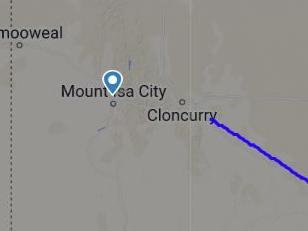 Queensland Police are responding to reports of light plane crash at McKinlay, 104km southeast of Cloncurry. Picture: Flight Radar 24