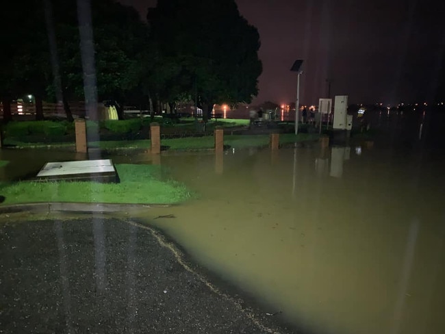 Flooding at Prince St in Grafton on Monday. Picture: Shane White/Grafton Clarence Valley Community Group