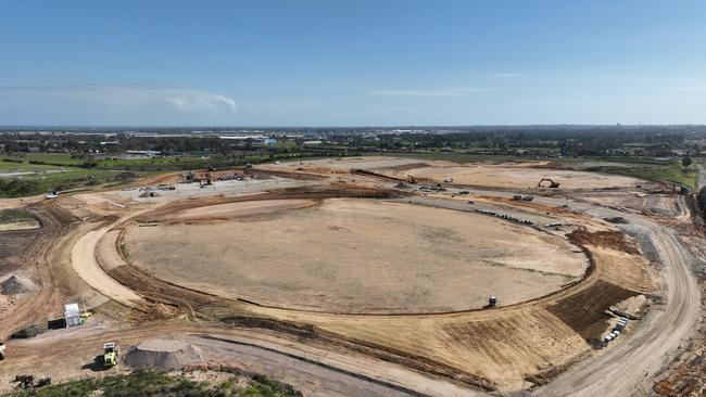 A recent aerial view of one of the ovals.