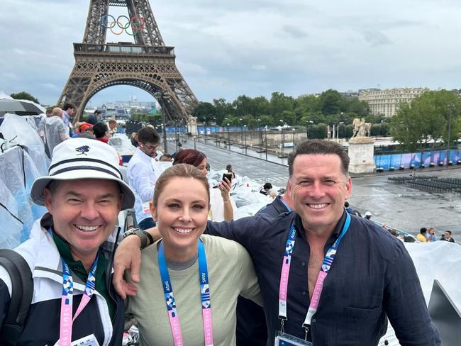 Karl Stefanovic and Ally Langdon covered the Olympics opening ceremony. Picture: Instagram