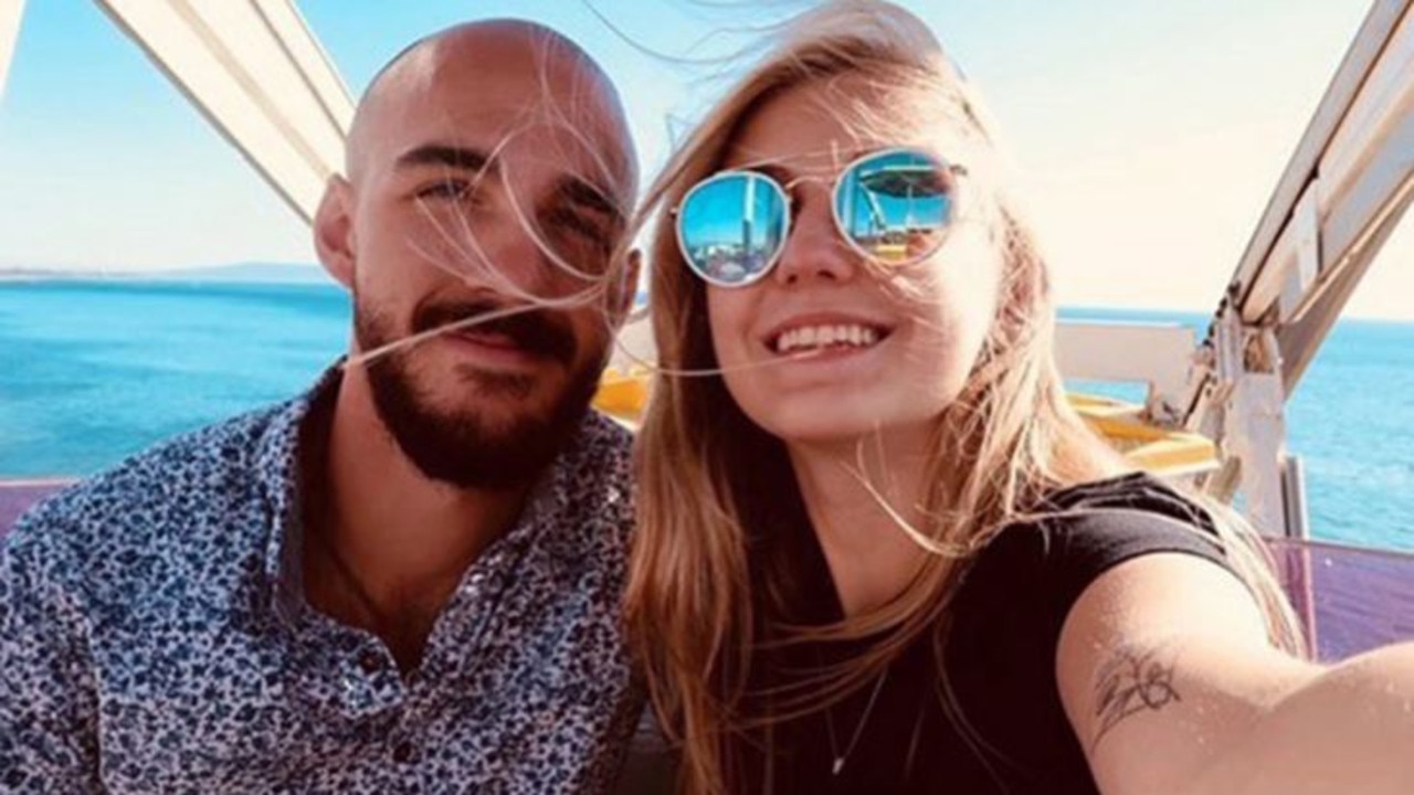 Gabby Petito and Brian Laundrie seen in an Instagram post. Picture: Instagram