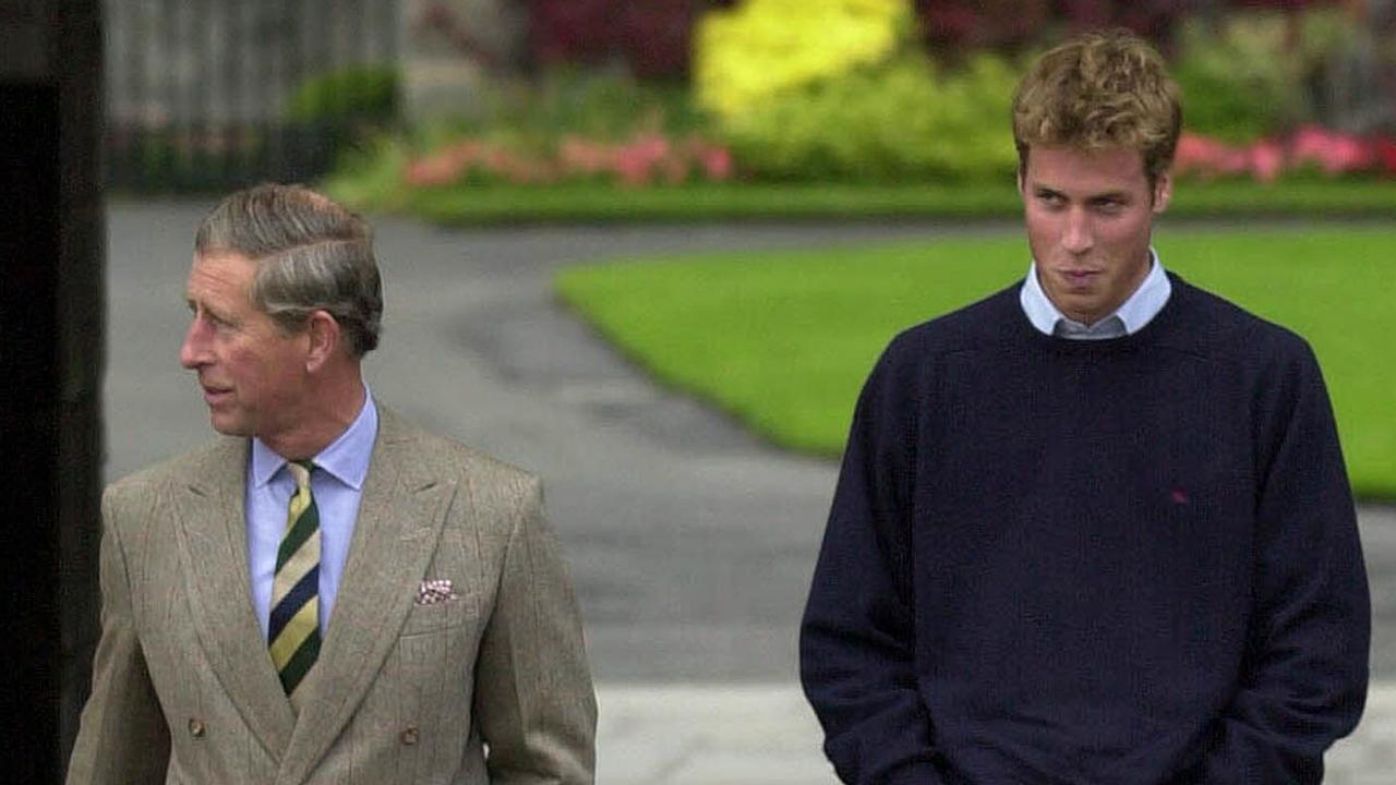 Prince William arrives with Prince Charles at The University of St. Andrews. Picture: Adam Butler/AP