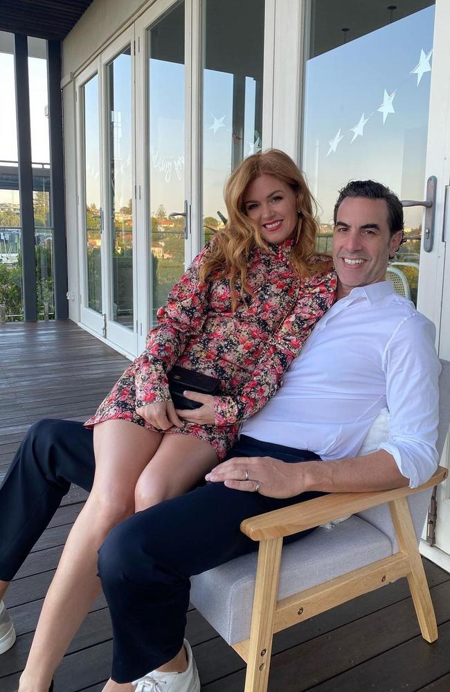 Sacha Baron Cohen, who is married to Isla Fisher, has strenuously denied the claims made by Wilson. Picture from Instagram.