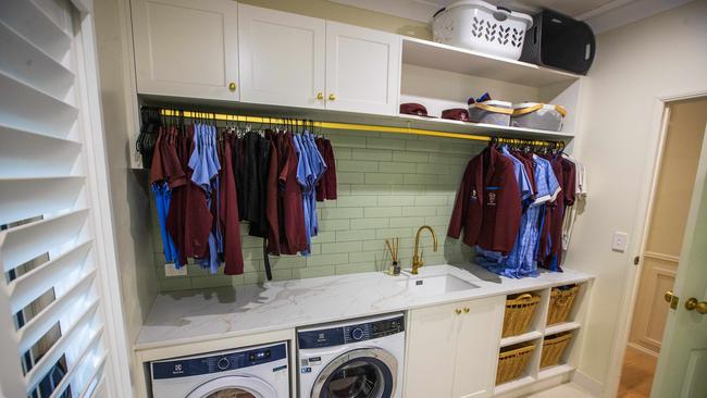 The Parkers do at least three loads of washing a day. Picture: Nigel Hallett.