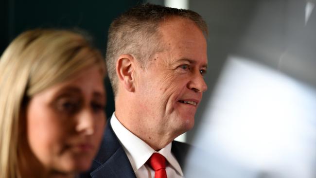 Bill Shorten joins Labor candidate Susan Lamb in Longman today. Picture: AAP