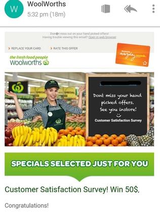 Scammers are posing as Woolies.