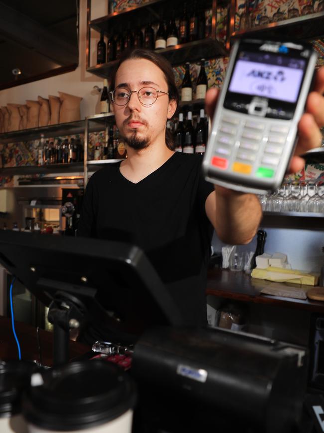 Christian Cosentino from Woodbox Cafe says the business has experienced repeated internet outages.