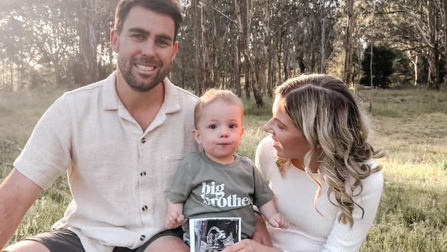 Baby Eddie is set to become a big brother to another baby soon. Picture: Contributed