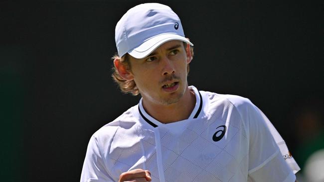 Australia's Alex De Minaur is through to the last 16. Picture: Glyn Kirk/AFP