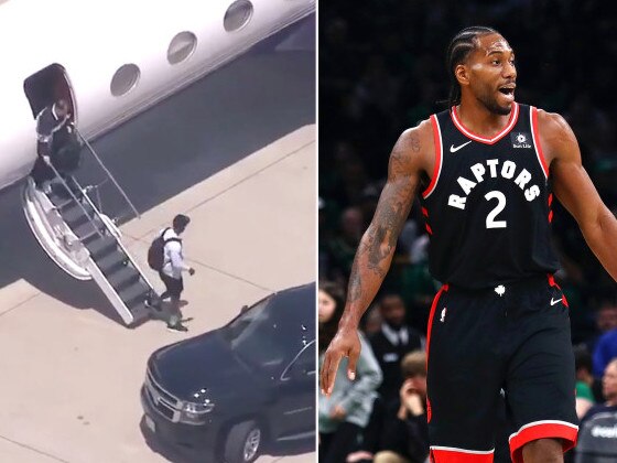Kawhi Leonard reportedly touches down in Toronto.
