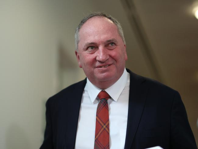 CANBERRA, AUSTRALIA - NewsWire Photos OCTOBER 20, 2021: Barnaby Joyce spoke to media in Parliament House in Canberra.Picture: NCA NewsWire / Gary Ramage