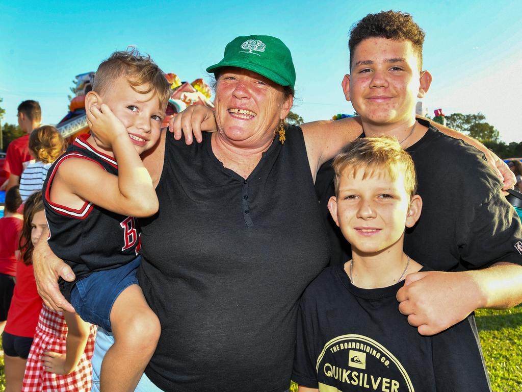 Nan Daphne Butcher with her grandkids Ace, Jahmor and Taeze.