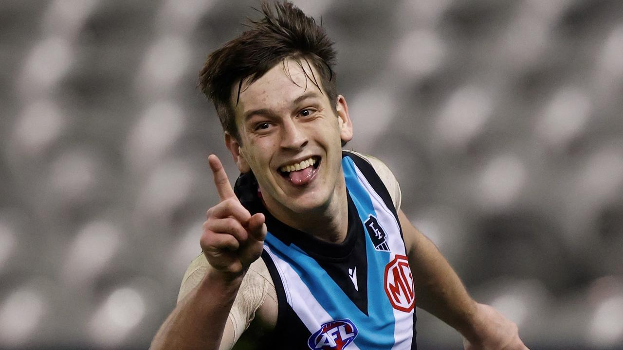 Zak Butters and the Power had a win on Sunday (Photo by Michael Willson/AFL Photos via Getty Images)