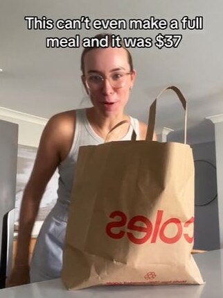 A woman who lamented her 'f**king expensive' grocery bill has been met with an unlikely response. Picture: TikTok