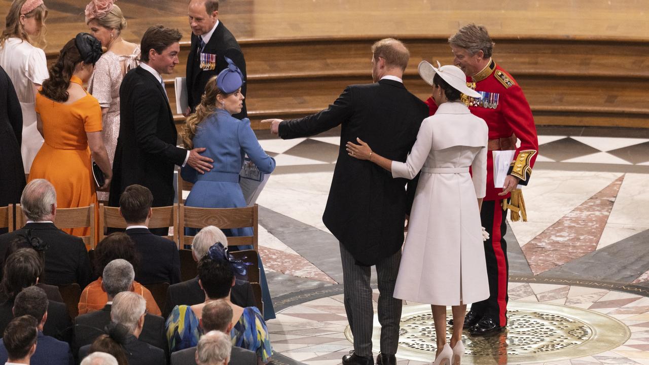 Prince Harry, Duke of Sussex, and Meghan, Duchess of Sussex attend the National Service of Thanksgiving at St Paul's Cathedral in 2022. Picture: Dan Kitwood – WPA Pool/Getty Images