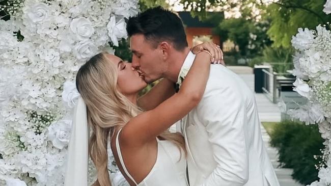 Casey Ollier and Josh Battle got married in a surprise wedding Picture: Ten Acres Agency