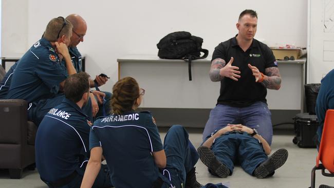 Ben Davoren facilitates training for paramedics.