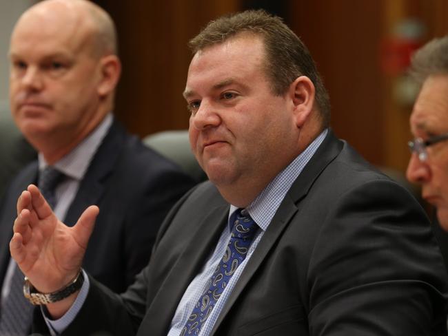 Adam Brooks faces a Budget estimates committee last week. Picture: MATT THOMPSON