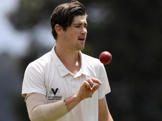 Wilson McGillivray took two wickets for Melbourne. Picture: Andy Brownbill