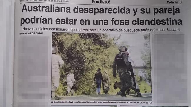 Mexican newspaper Por Esto! has reported a jungle search took place with cadaver dogs to hunt for a Queensland mum and her estranged partner in a popular tourist city in Mexico. Tahnee Shanks and her estranged partner Jorge Luis Aguirre Astudillo vanished near Cancun on May 2, 2022. Picture: Facebook