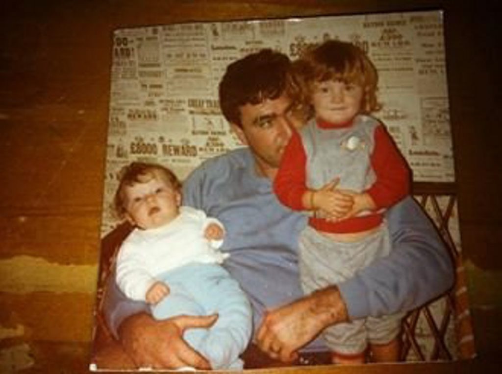 Carlie and her brother Matthew with her dad, David. Picture: Contributed