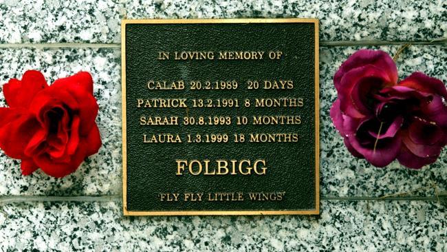 Plaque at Anglican Church in Singleton which holds the ashes of Caleb, Patrick, Sarah and Laura.