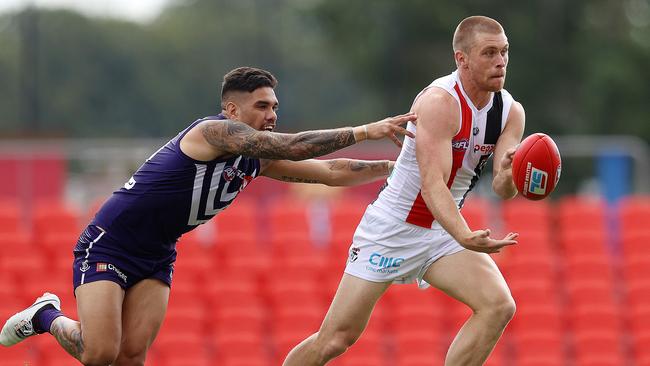 Seb Ross on the move for St Kilda. Picture: Michael Klein