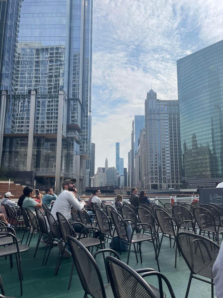 Chicago’s First Lady Architecture River Cruise tour. Picture: Natalie Brown/news.com.au